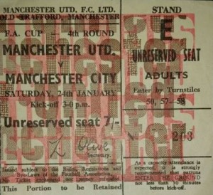 Man Utd Away 1969-70 ticket