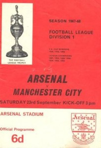 arsenal away 1967 to 68 prog