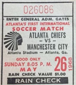 atlanta chiefs 1967 to 68 ticket