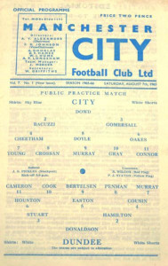 dundee 1965 to 66 prog
