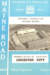 Leicester home league cup 1965 to 66 prog