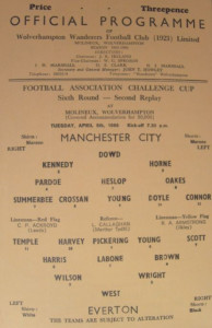 everton away fa cup 2nd replay 1965 to 66 prog
