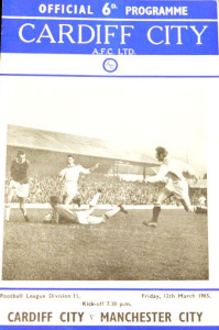 cardiff away 1964 to 65 prog