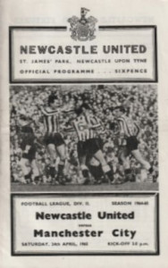 newcastle away 1964 to 65 prog