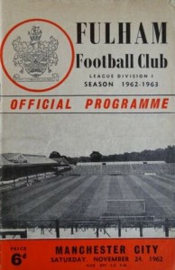 fulham away 1962 to 63 prog