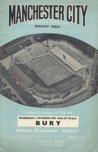 bury home fa cp 1962 to 63 prog