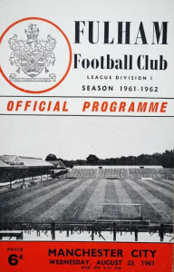 fulham away 1961 to 62 prog