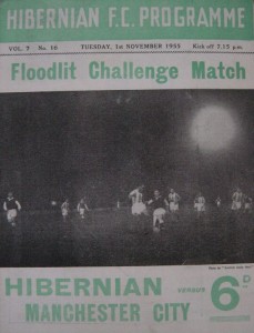hibs away 1955 to 56 friendly prog