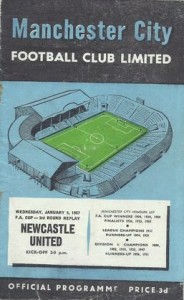 newcastle home fa cup 1956 to 57 prog