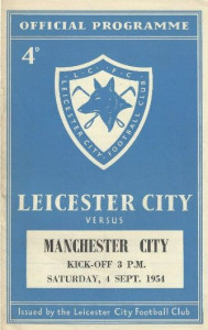 leicester away 1954 to 55 prog