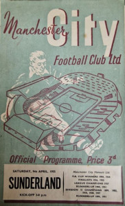 sunderland home 1954 to 55 prog