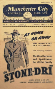 sunderland home 1953 to 54 prog