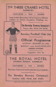 barnsley away 1950 to 51 prog