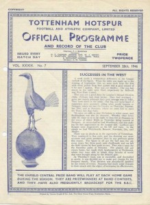tottenham away 1946 to 47 prog