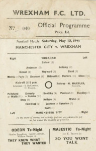 wrexham home 1940 to 41 prog