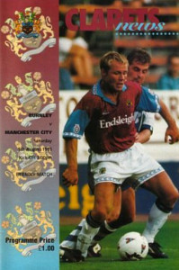 Burnley away friendly 1995 to 96 prog