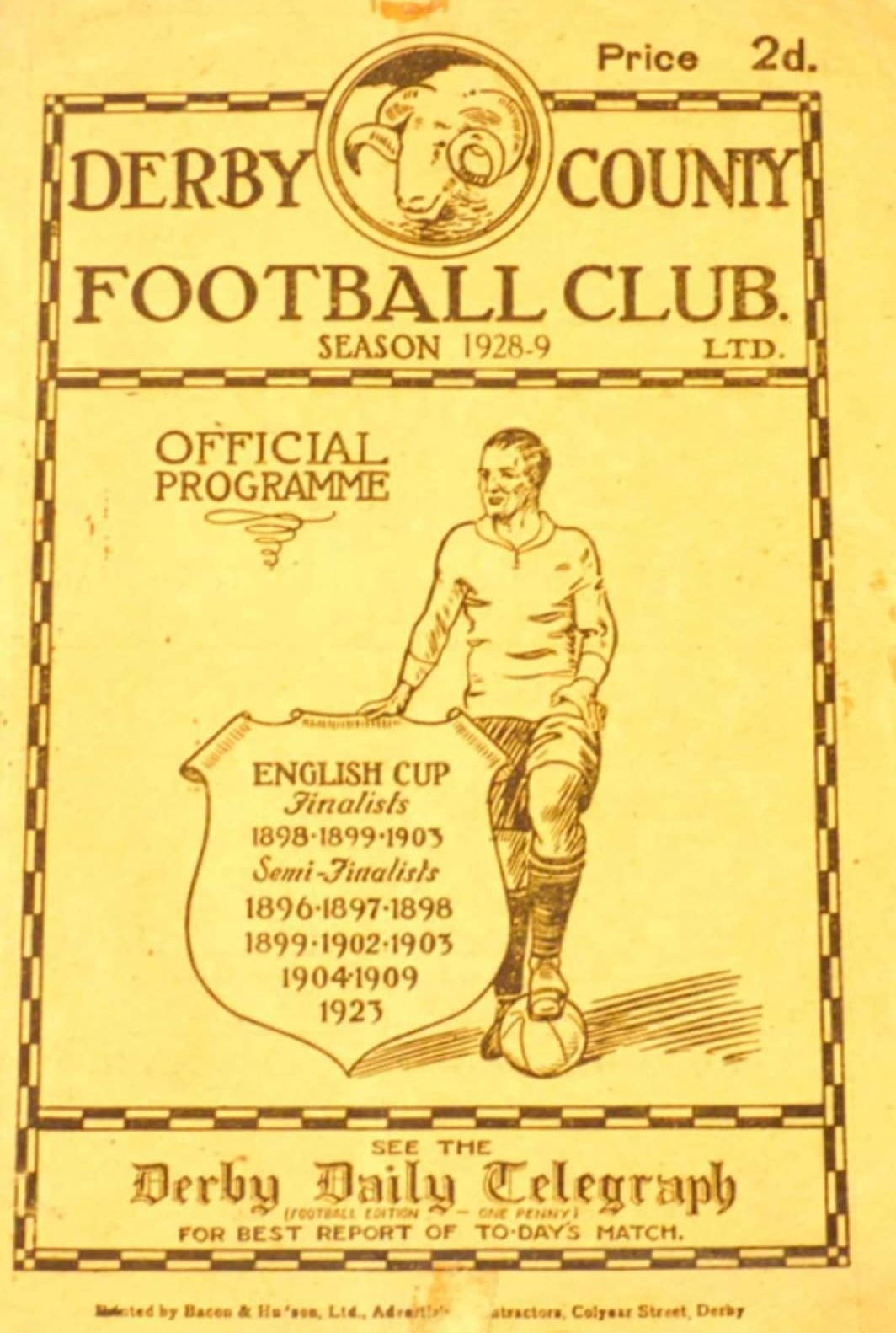 Derby County v Manchester City 1928/29 City Til I Die