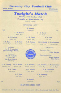 Coventry friendly 1965 to 66 prog