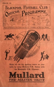 blackpool away 1927 to 28 programme