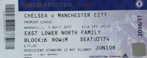 chelsea away 2016 to 17 ticket
