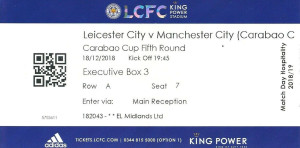 leicester away lge cup 2017 to 18 ticket