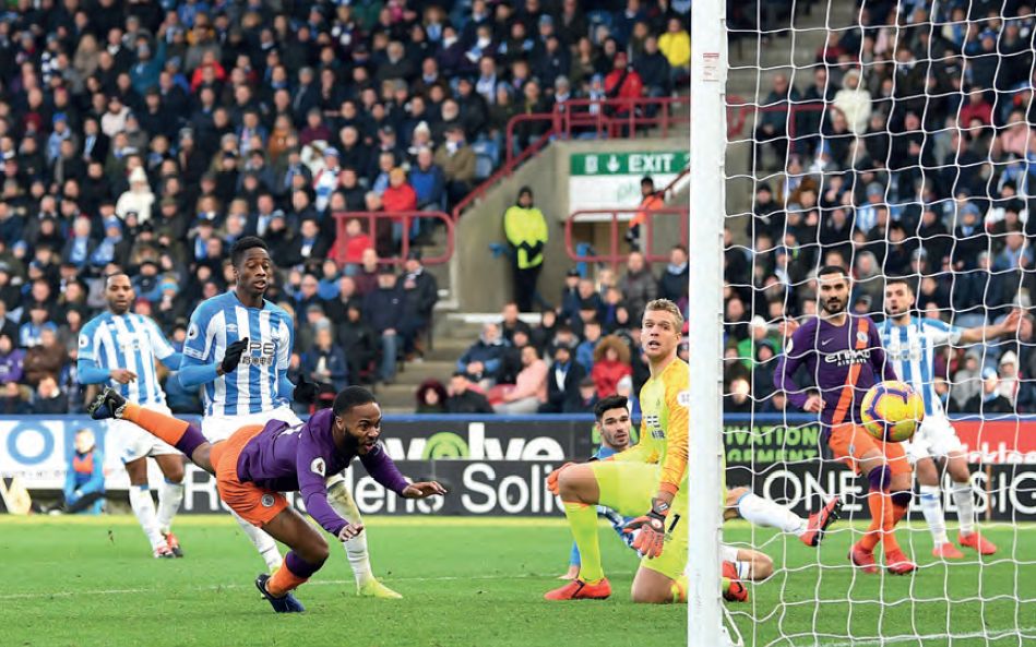 huddersfield away 2018 to 19 sterling goal