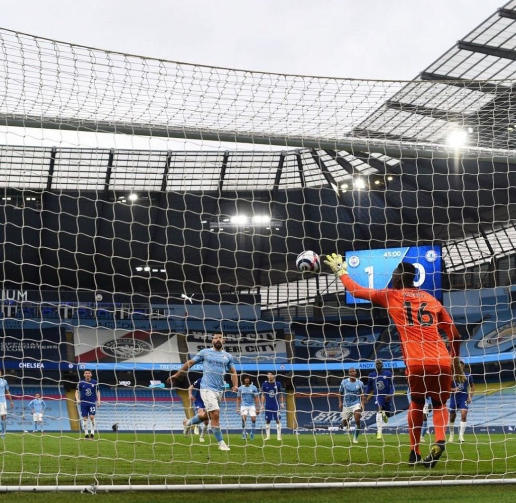 chelsea home 2020 to 21 aguero pen miss