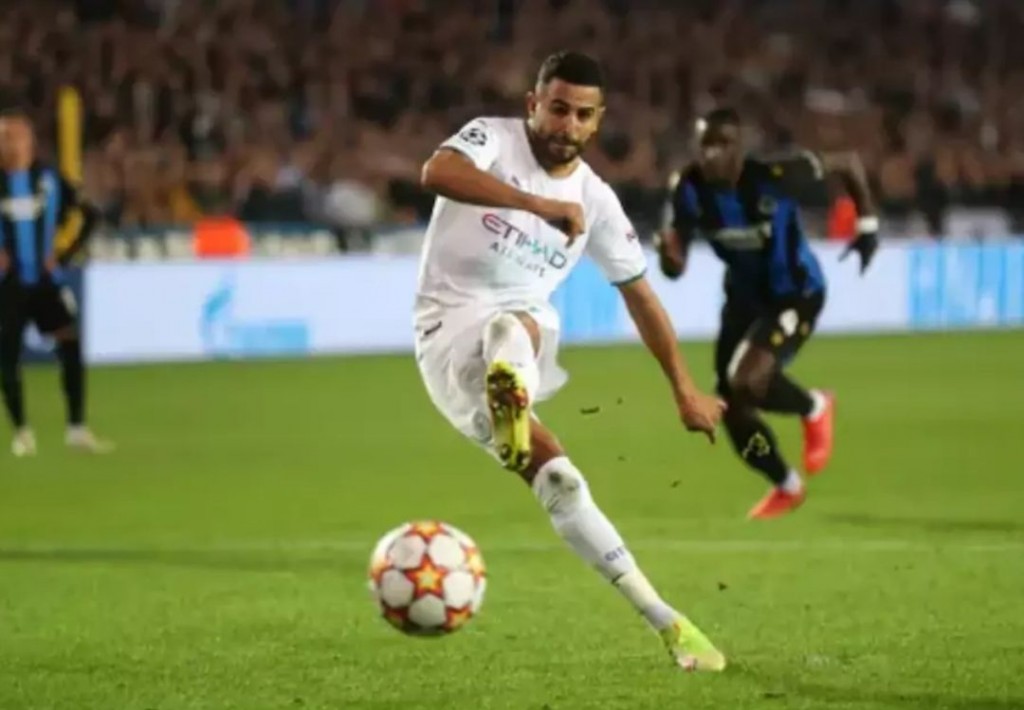 brugges away 2021 to 22 mahrez 1st goal pen