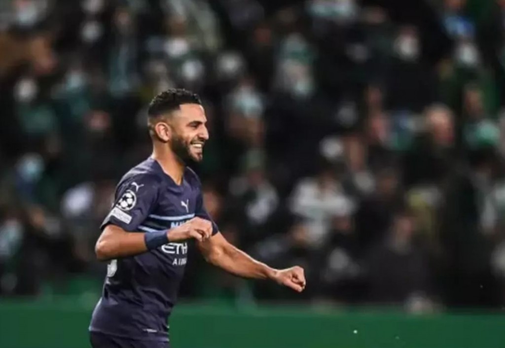 sporting lisbon away 2021 to 22 mahrez goal