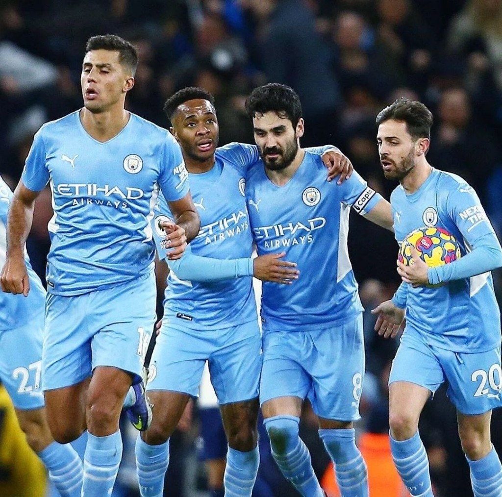 tottenham home 2021 to 22 gundogan goal