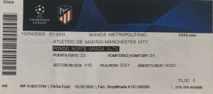 athletico madrid away 2021 to 2022 ticket