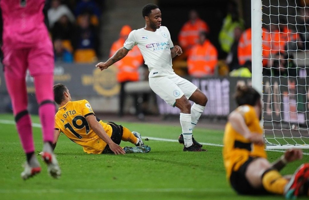 wolves away 2021 to 22 sterling goal