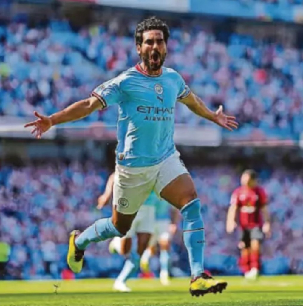 Bournemouth home 2022 to 23 gundogan goal