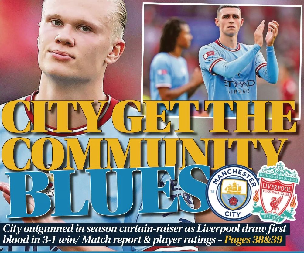 liverpool community shield 2022 to 23 MEN