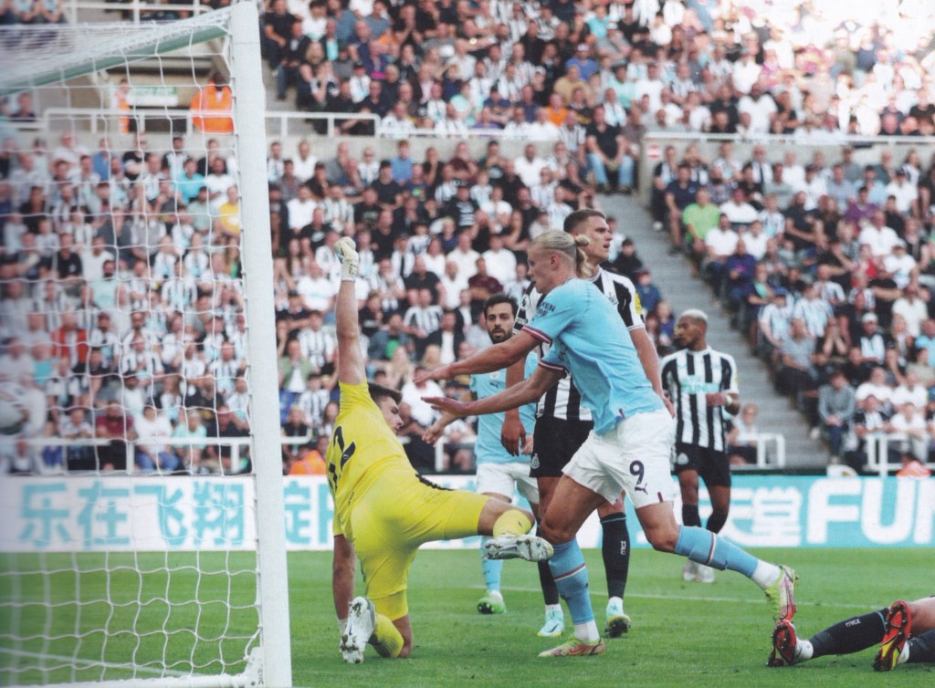 newcastle away 2022 to 23 Haaland goal