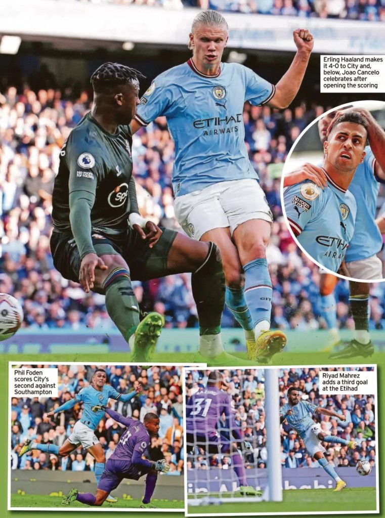 Southampton home 2022 to 23 goals from MEN