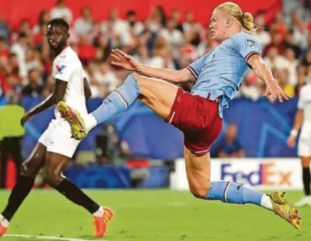 sevilla away 2022 to 23 haaland 1st goal