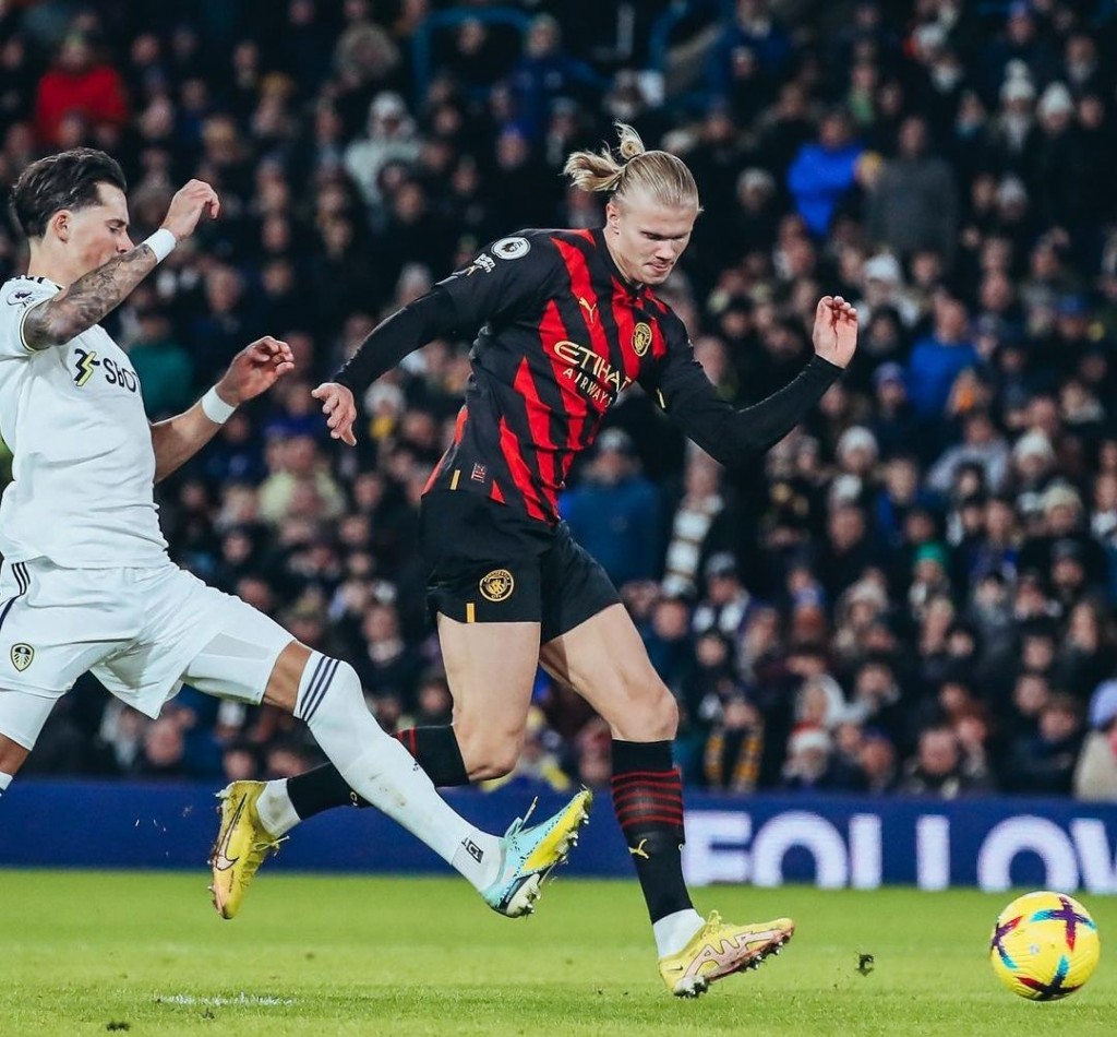 leeds away 2022 to 23 1st haaland goal