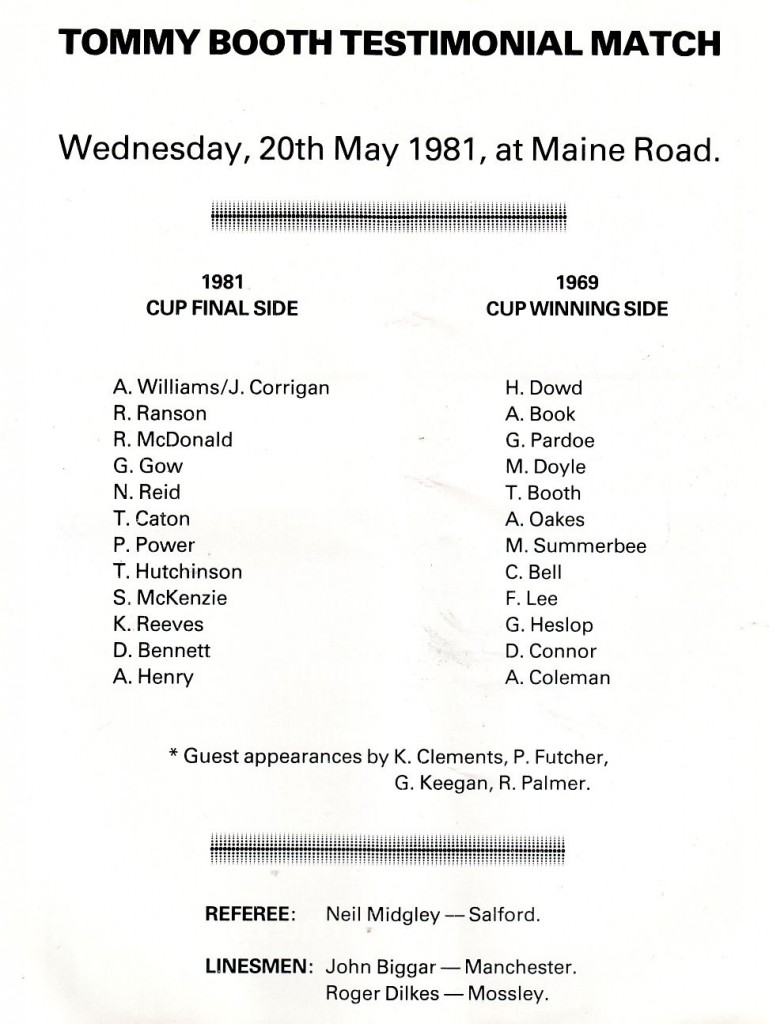 tommy booth testimonial 1980 to 81 sheet