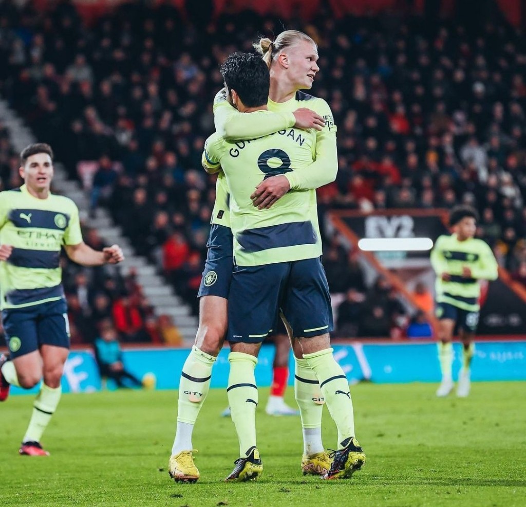 bournemouth away 2022 to 23 haaland goal