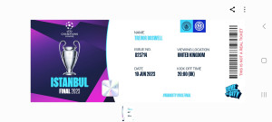 inter milan champions league final 2022 to 23 ticket