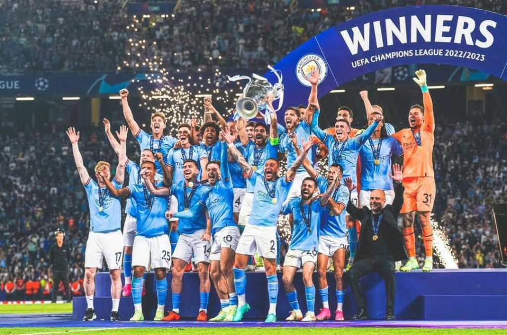 inter milan champions league final 2022 to 23 trophy presentation 2