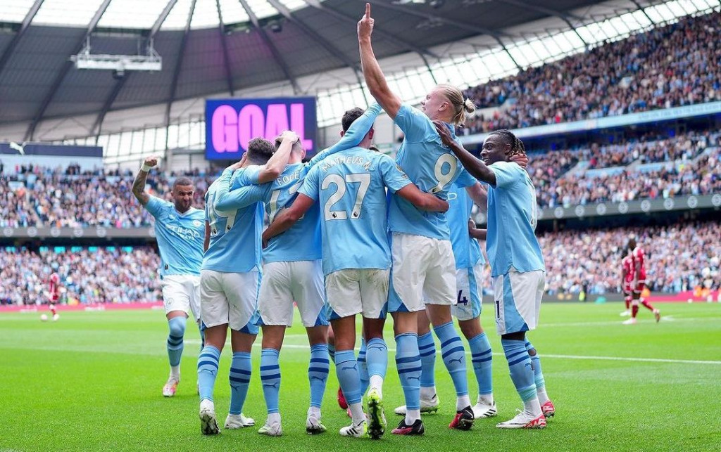 notts forest home 2023 to 24 haaland goal