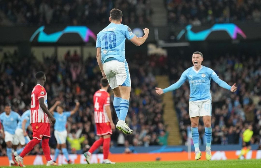 red star belgrade home 2023 to 24 alvarez goal