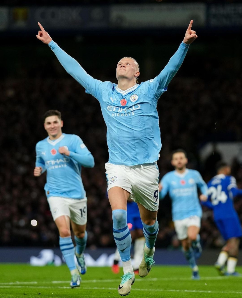 chelsea away 2023 to 24 haaland goal